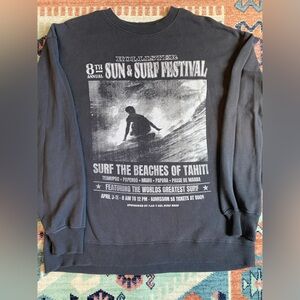 Hollister grey Sun and Surf graphic crew neck